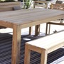 Gartentisch "MALLORCA" aus massivem, nachhaltig angebautem  Teakholz mit Gartenstuhl