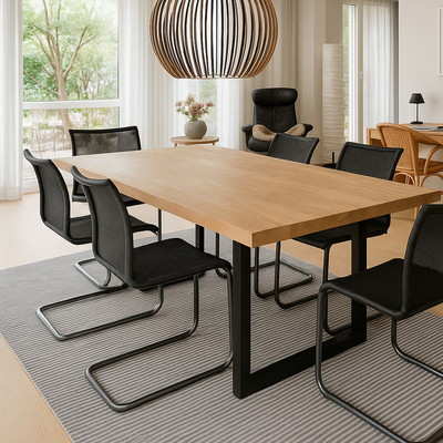 Custom furniture in room