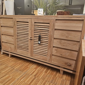 Sideboard LUCCA aus Teak massiv mit Türen und Schüben