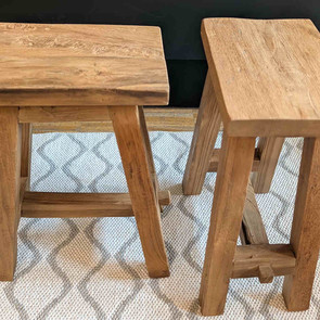Hocker Schliersee aus massivem recyceltem Teakholz,Multitalent fuer alle Fälle, MOEBEL KOLONIE Muenchen