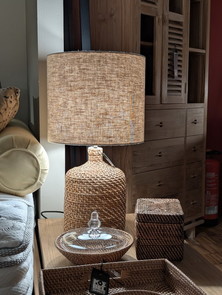 Tischleuchte BOTTLE ROPE mit Lampenschirm