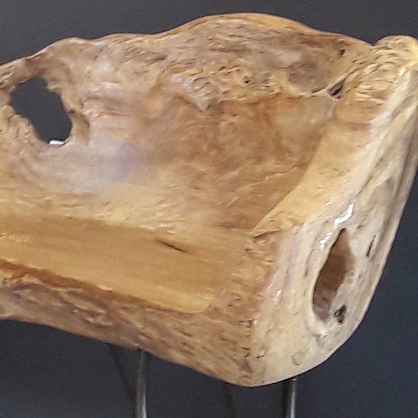 Massiver Teak Stuhl Root-Stool · MOEBEL KOLONIE