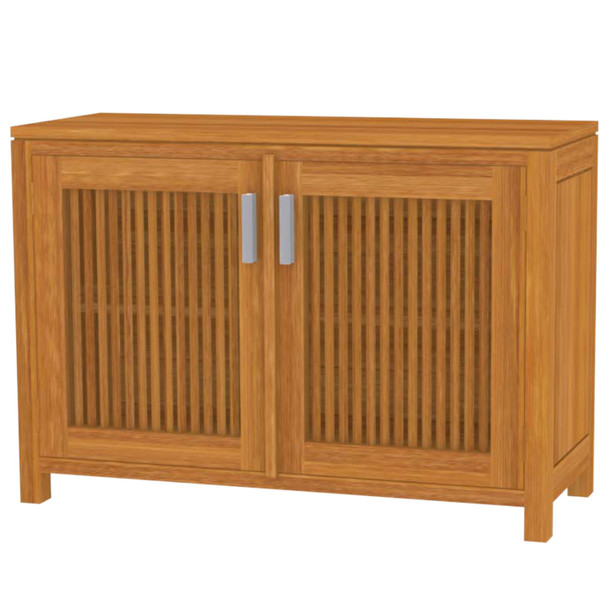 Teak massiv Sideboard aus zertifiziertem Plantagenholz mit 2 Schwingtüren