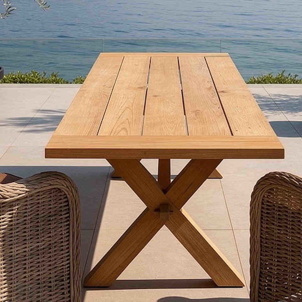 Gartentisch Menaggio - Großer, massiver Teakholztisch zum Feiern mit Familie & Co.