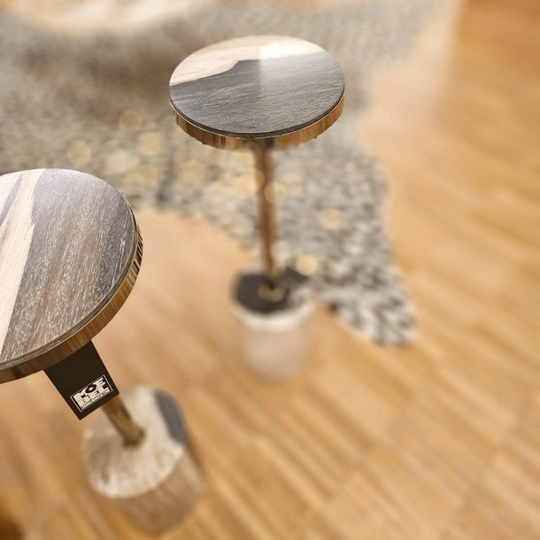 Beistelltisch Matrini Table aus versteinertem Holz - ein Meisterwerk der Natur