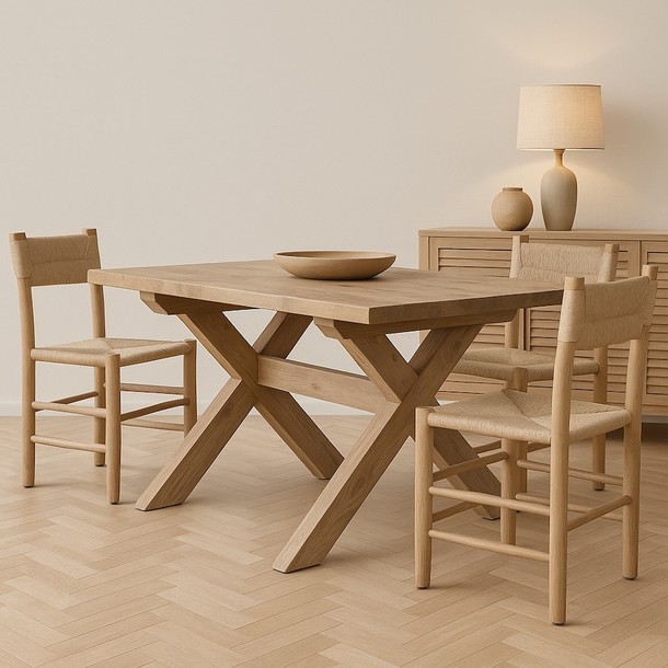 Esstisch Sone aus recyceltem, massivem Teak