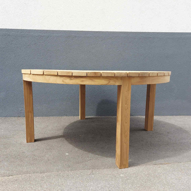 Runder Gartentisch Mallorca aus massivem Teak