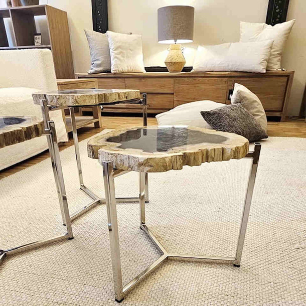 Sofatisch Hexa versteinertes Holz