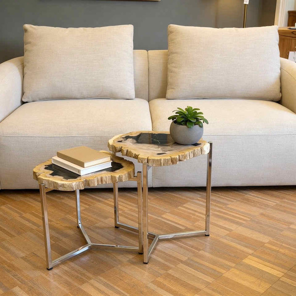 Sofatisch Hexa versteinertes Holz