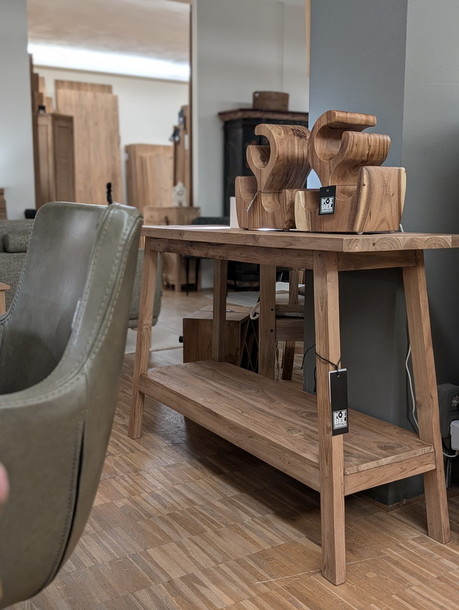 Wandtisch aus Teak Recycled