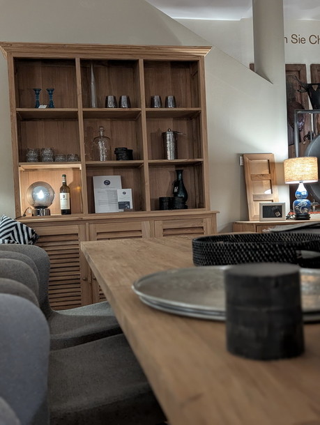 Esstisch Teak Recycled mit Buffet open