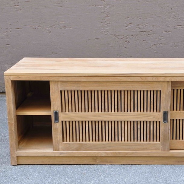 Lowboard Pertica aus Massivholz Teak