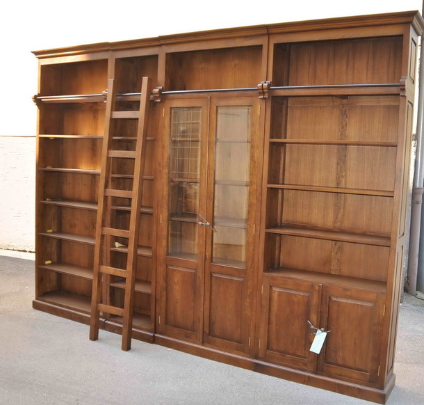 Bibliothek Cambridge aus Teak Massivholz