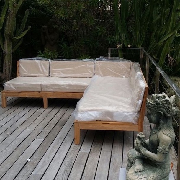 Teakholz Outdoor Sofa Jardin Corner