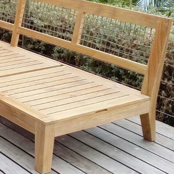 Teakholz Outdoor Sofa Jardin Corner