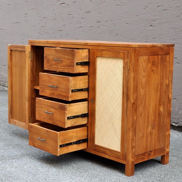 Teakholz massiv Sideboard Bali