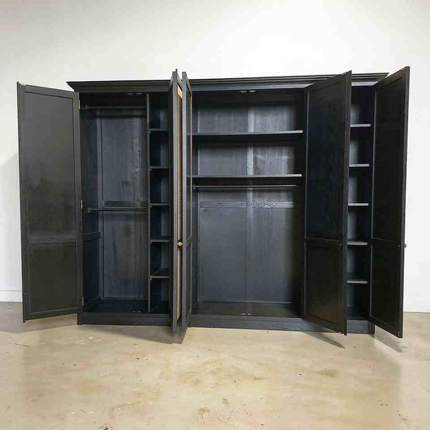 Ansicht Massiver Teakschrank Innenausstattung, individuell waehlbar