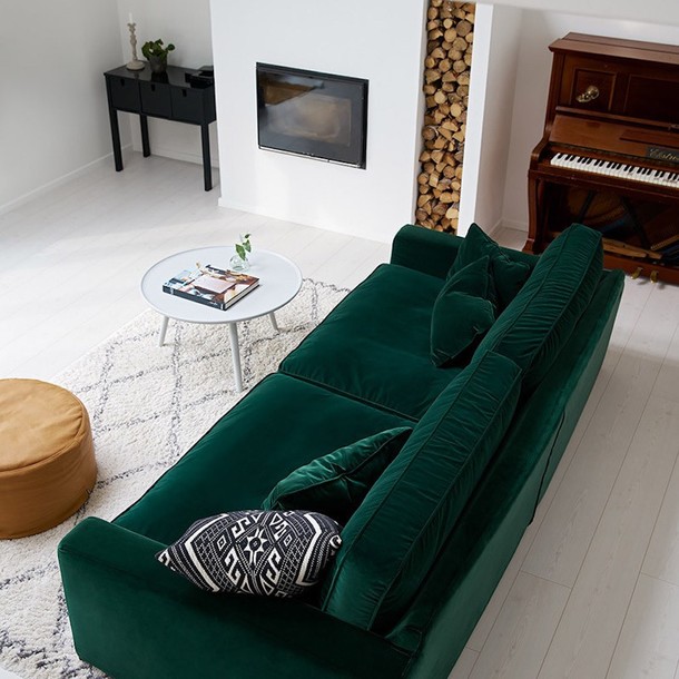 Ansicht von oben des Sofas New York mit abnehmbarem Bezug, erhältlich in zwei Größen.