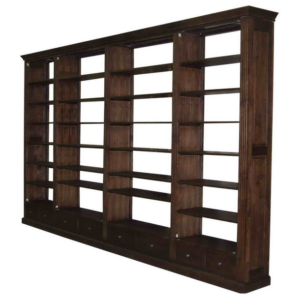 Detail freigestellt Buecherregal Classic open aus massivem Teakholz, gefertigt vom Schreiner in unserer MOEBEL KOLONIE Manufaktur