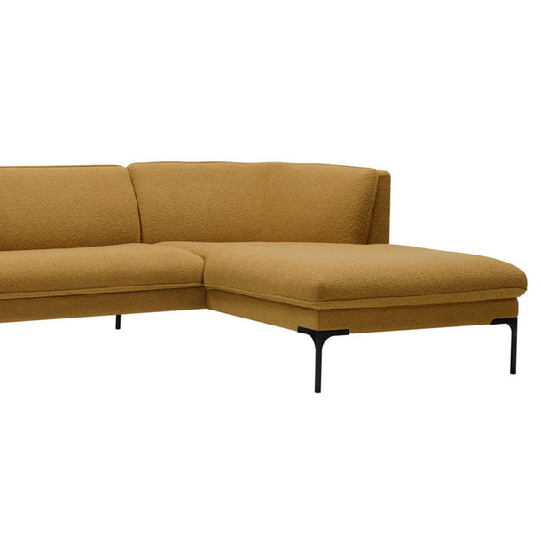 Komfortable Chaiselongue Sofa Frej, mit festem Stoff bezogen, beste Qualtiaet gefertigt in Europa