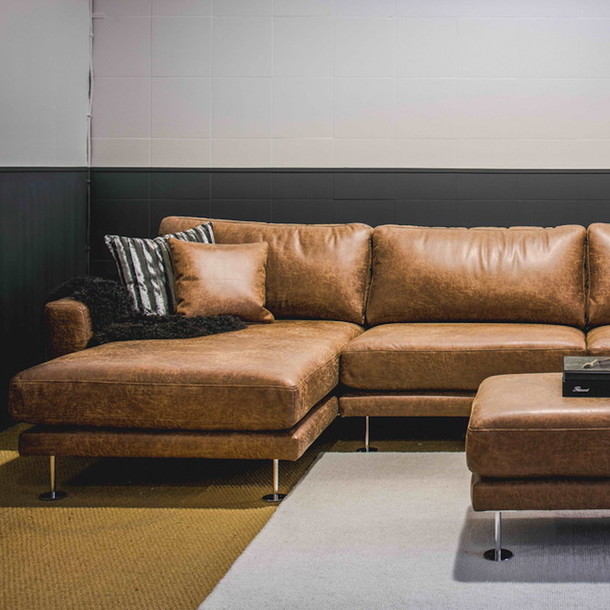 Ledersofa George modern und elegant, MOEBEL KOLONIE Muenchen
