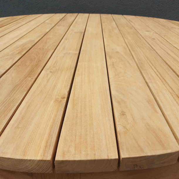 Mallorca Gartentisch aus Teak massiv auch in rund erhaeltlich