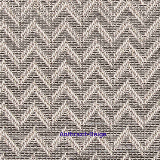 Outdoorteppich Ziggy Struktur Anthrazit-Beige, schickes Muster