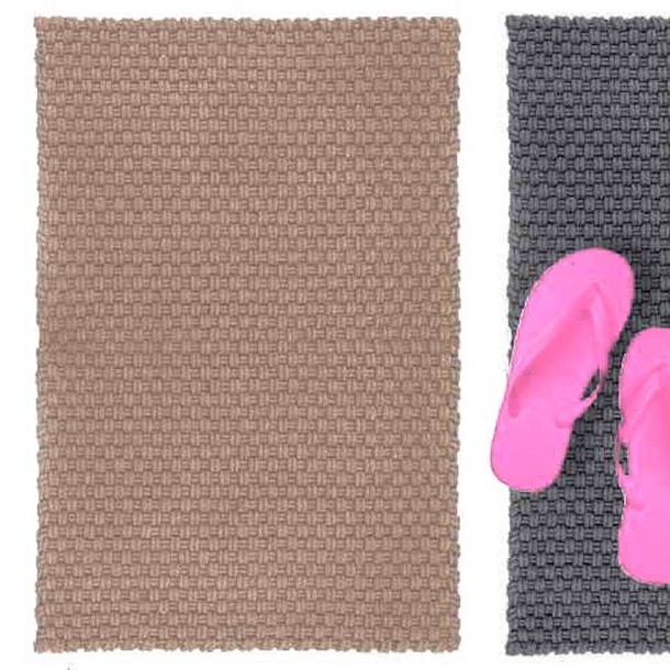 Outdoorteppich auch fuer das Badezimmer geeignet in der Farbe Beige, erhaeltlich in vielen Farben und Groessen