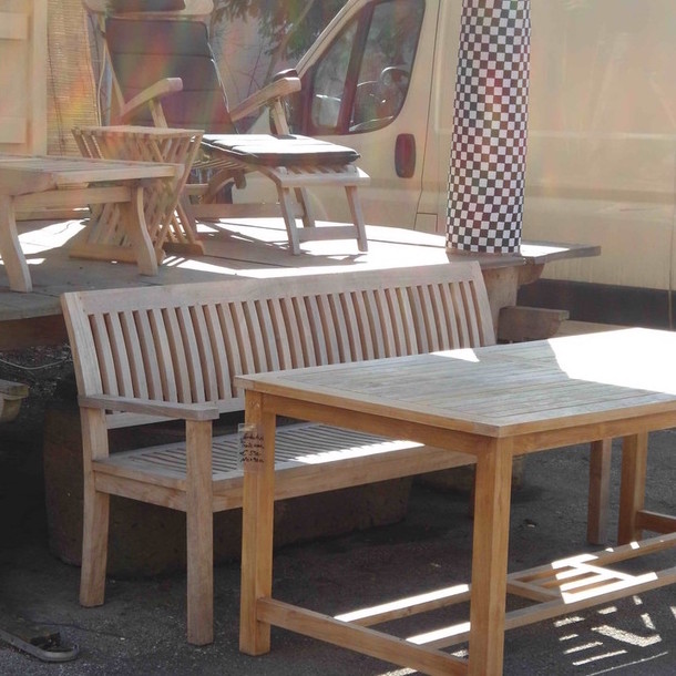 Sitzbank Lasem aus Massivholz in der MOEBEL KOLONIE Farbe roh / unbehandelt