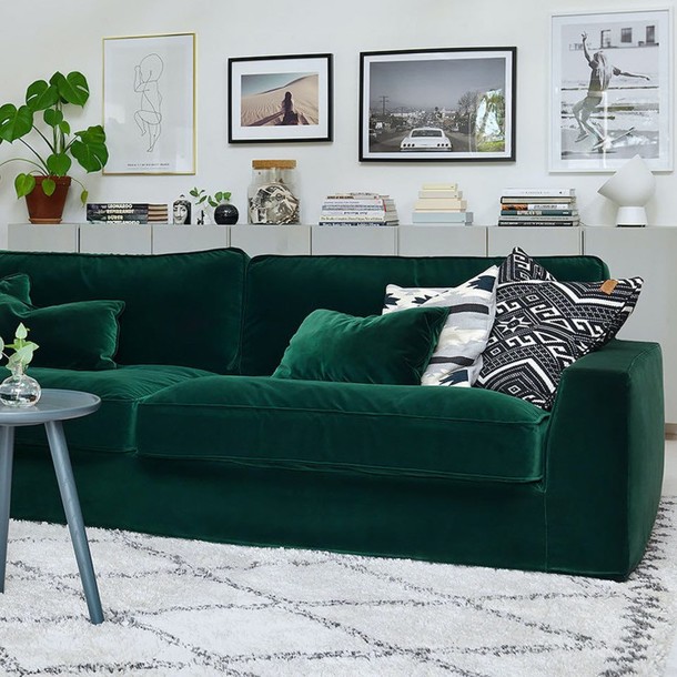 Sofa New York mit abziehbarem Stoffbezug, große Sitztiefe und Federfüllung für besten Sitzkomfort.