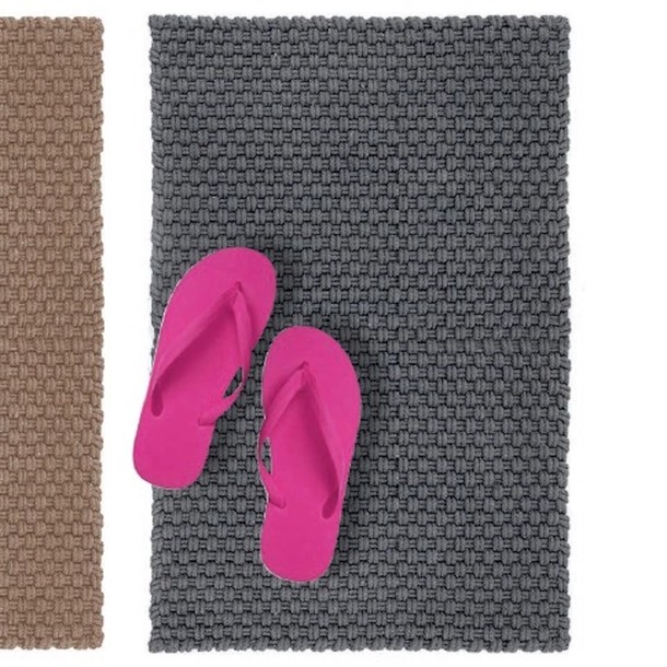 Uno Outdoorteppich - Badematte in der Farbe stone