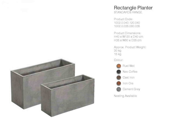 Pflanzkübel Beton Fiberglas Standard Range