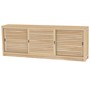 Massivholz - Sideboard aus zertifiziertem Plantagenteak mit 3 Schiebetüren