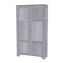 Massivholz Schrank aus zertifiziertem Plantagenteak in der Farbe White Wash