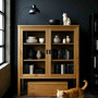 Vitrinen Schrank Icon aus recyceltem Teak massiv