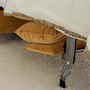 Bequemes und leichtes Ausklappen des Sofas Frances mit Schlaffunktion, Detail Foto vom ausgeklappten Bettgestell
