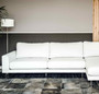 Couch George mot weissem Stoffbezug
