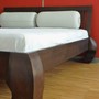 Edelholz Bett aus Teakholz in der Holz Farbe Antik aus unserer MOEBEL KOLONIE Farbpalette, Massivholz Moebel Muenchen Teakholz