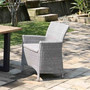 Gartenstuhl Lloyd, stabil, im Loom-Style mit Sitzpolster in der Farbe Grey
