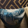 Gross Ansicht Lampenfuss aus Terrakotta glasiert in exklusivem Royal Blau, Muenchen, Schwabing, Moebel Kolonie