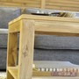 Grosses Detail Foto von unten vom Massivholz Couchtisch nach Mass, Sofa Tisch aus Edelholz Teak unbehandelt, gebuerstete Rustic Ausfuehrung, Oberflaeche, MOEBEL KOLONIE Farbe und Mass frei konfigurierbar, Couchtisch aus Teak massiv ein Schreiner Meister Stueck aus unserer Manufaktur, Moebel nach Mass aus Massivholz Teak Muenchen