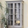 Massiver Schrank Antra mit hier mir Sprossenglas Tueren, Schrank in der MOEBEL KOLONIE Farbe Grey wash