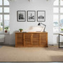 Sideboard Lamelle aus massivem Teak auch fuer Ihr Buero, Homeoffice mit viel Stauraum