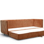 Sina Sofa mit Schlaffunktion ganz aufgeklappt"}
