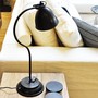 Tischlampe schwarz von oben